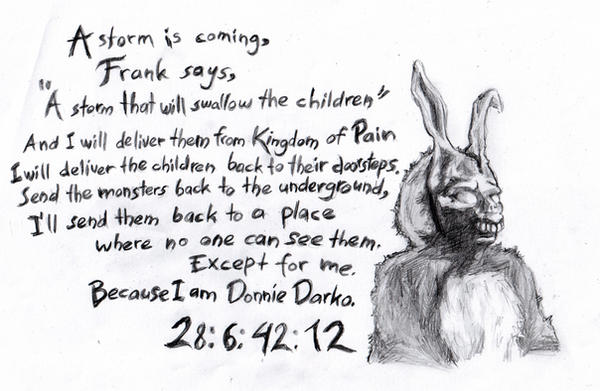 Donnie Darko Rabbit Drawing